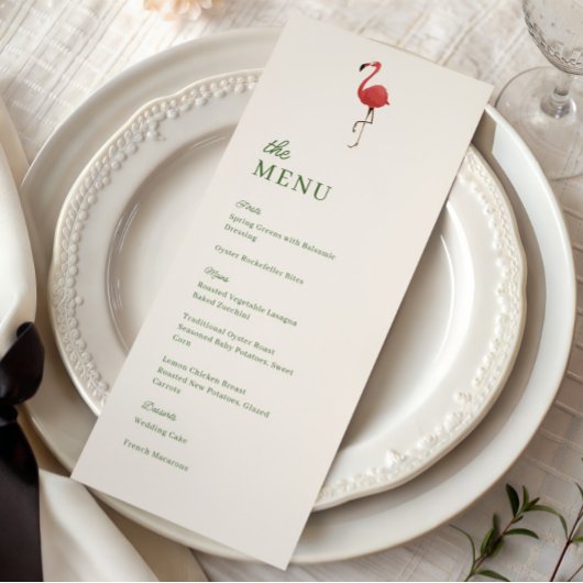 Menu Mariage Tropical au Thème Flamant Rose Soirée de R