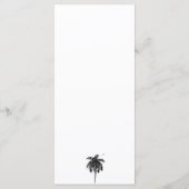 Menu Mariage Tropical Beach Palm Tree (Dos)