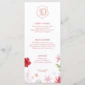 Menu Mariage tropical de destination (Devant)