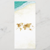 Menu Mariage Tropical Destination Gold Compass (Dos)