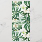 Menu Mariage Tropical Foliage Vert et Bronze (Dos)