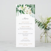 Menu Mariage Tropical Foliage Vert et Bronze (Debout devant)