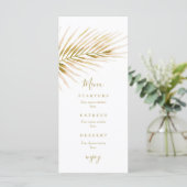 Menu Mariage Tropical Gold Palm (Debout devant)