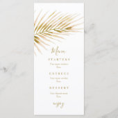 Menu Mariage Tropical Gold Palm (Devant)