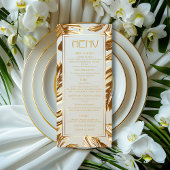 Menu Mariage Tropical Luxe Or Monstera