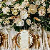 Menu Mariage Tropical Luxe Or Monstera