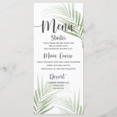 Menu Mariage Tropical Palm (Devant)