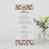 Menu Mariage Tropical Rustique Rose Fleur Sauvage Class (Debout devant)