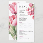 Menu Mariage Tulip de printemps (Devant / Derrière)