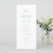 Menu Mariage turquoise (Debout devant)