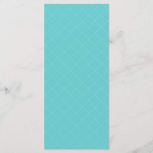 Menu Mariage Turquoise Tiffany (Dos)