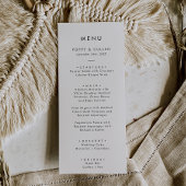 Menu Mariage Typographie Chic