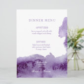Menu Mariage Ultra Violet Elegant (Debout devant)