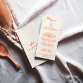 Menu Mariage unique Peint Peint Peint À La Main Écrit