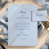 Menu Mariage Vague Bleu sur la Côte