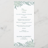 Menu Mariage végétal végétal vert (Devant)