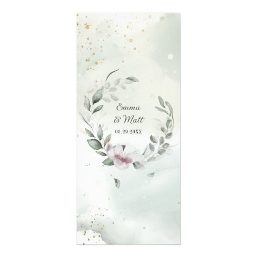 Menu Mariage verdure et or (Dos)