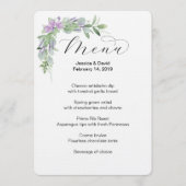 Menu Mariage Verdure & Lavande (Devant)