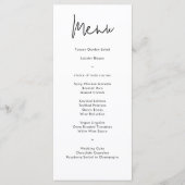 Menu Mariage vert Abstrait moderne de la peinture (Devant)