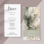 Menu Mariage vert Abstrait moderne de la peinture<br><div class="desc">Menu Mariage moderne Abstrait Peinture verte</div>