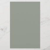Menu Mariage vert de la zone de texte simple Budge (Dos)