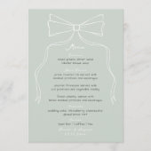 Menu Mariage vert de l'arête à main tirée (Devant)