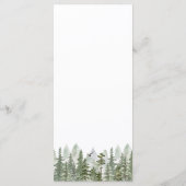 Menu Mariage Vert Forêt Rustique (Dos)