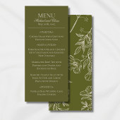 Menu Mariage Vert Ton Terre Moderne