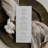 Menu MARIAGE vert VERONA MOSSE