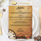 Menu Mariage vicotiran Steampunk