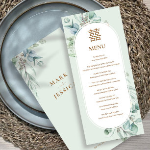 Menu Mariage vietnamien et anglais Eucalyptus Song Hy