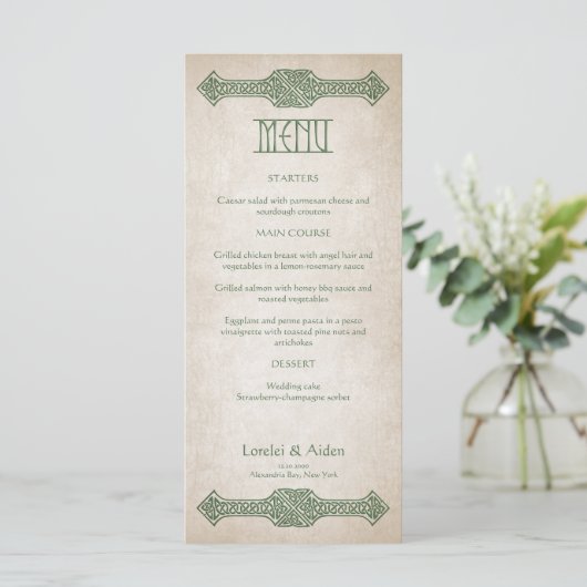 Menu Mariage Viking Celtic Gamer (Debout devant)