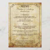 Menu Mariage vintage (Devant)