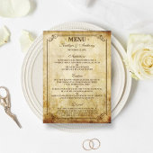 Menu Mariage vintage
