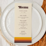 Menu Mariage Vintage du milieu du siècle des années 60<br><div class="desc">Choisissez un thème rétro et vintage pour votre papeterie mariage. Classique mais tendance,  ce design super du milieu du siècle conviendra à tous vos besoins. Facile à personnaliser,  vous modifiez la couleur du texte ou l'arrière - plan comme vous le souhaitez.</div>