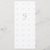 Menu Mariage vintage en dentelle blanche (Dos)