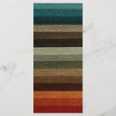 Menu Mariage vintage, Motif des rayures d'automne chaud (Dos)