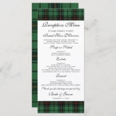 Menu Mariage vintage, Tartan Davidson Motif moderne (Devant / Derrière)