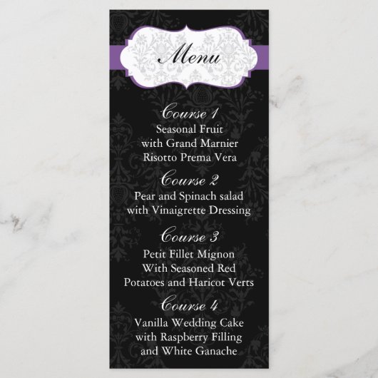 menu Mariage violet (Devant)