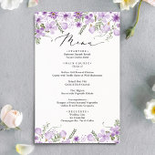Menu Mariage violet moderne