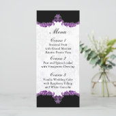 menu mariage violet noir (Debout devant)