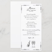Menu Mariage Whimsical (Devant / Derrière)