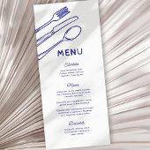 Menu Mariage Whimsical Doodle Cutlery
