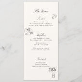 Menu Mariage Whimsical Illustrated (Devant)