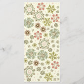 Menu Mariage Whimsical Snowflakes (Dos)