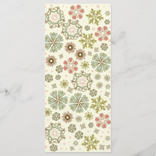 Menu Mariage Whimsical Snowflakes (Dos)