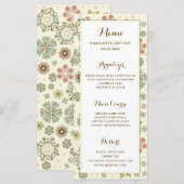 Menu Mariage Whimsical Snowflakes (Devant / Derrière)