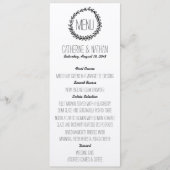 Menu Mariage Wreath Rustic Kraft (Devant)