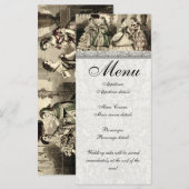 Menu Mariée Antique Vintage Mariage (Devant / Derrière)