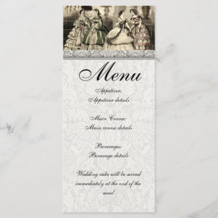Menu Mariée Antique Vintage Mariage